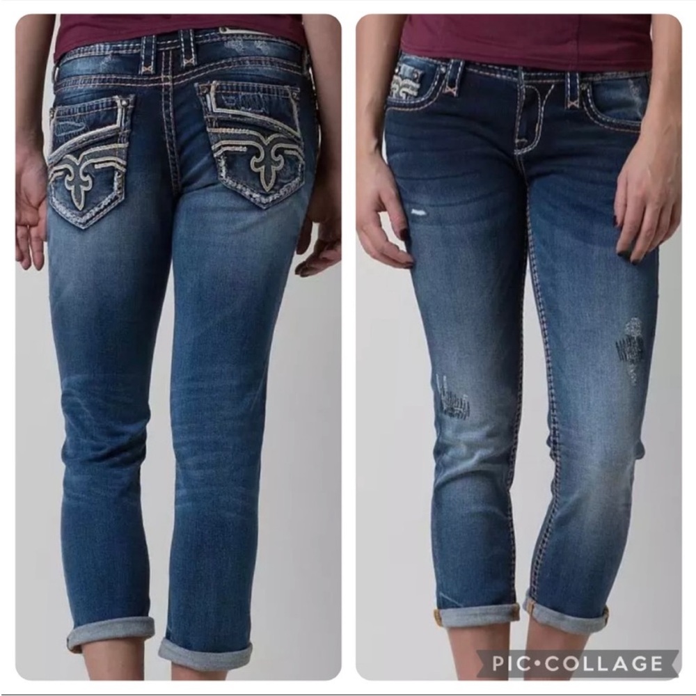 Rock Revival Caro Stretch Cropped Jeans Sz 28